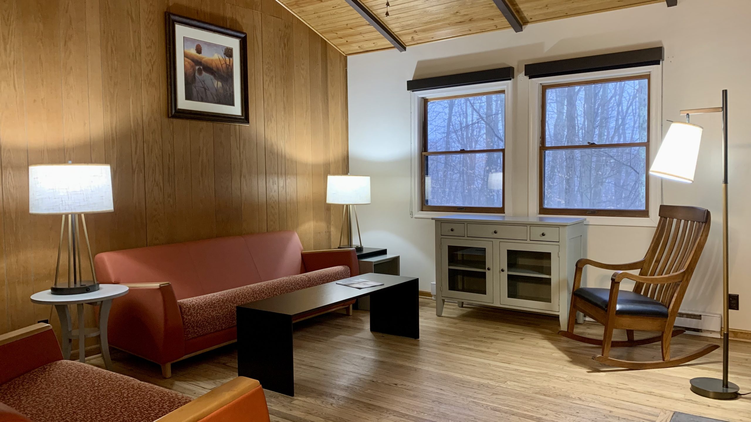 Living room in 2-bedroom cabin at Canaan Valley Resort State Park